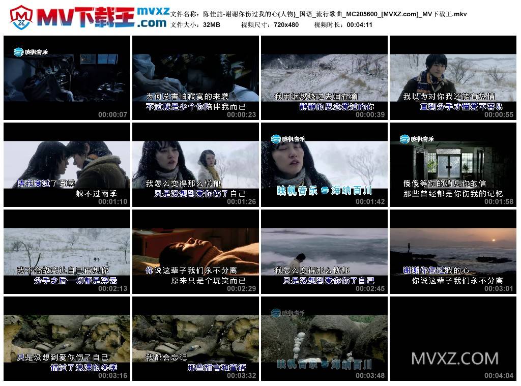 陈佳喆-谢谢你伤过我的心(人物)_国语_流行歌曲_MC205600